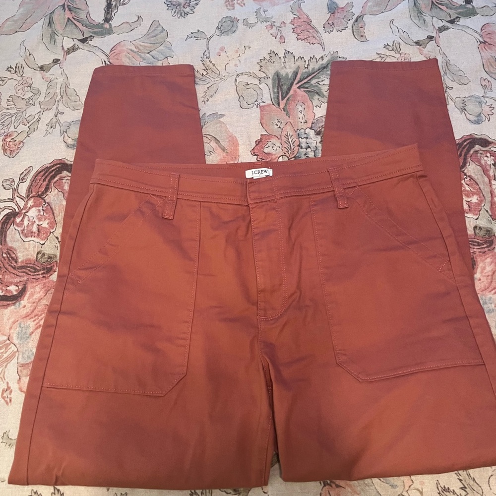 J. Crew Women’s Slim Ankle Patch Pocket Cargo Pants 31 Brick